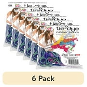 (6 pack) Alliance Rubber Tie-Dye Rubber Bands, Non-Latex Assorted 2 oz Pack (Assorted Sizes and Colors -#12, #18, #32, #64)